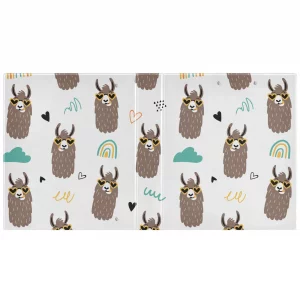 Funny Llamas Alpacas Hand Drawn 3 Ring Binder 1.5 Inch Binders with Clipboard Pockets for School 3 Hole Office Binder,1 Pack