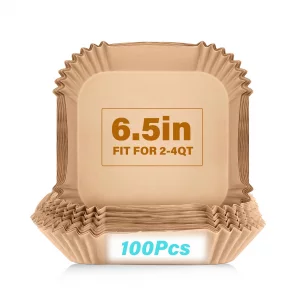 Parchment Paper, OOTDAY 100Pcs Square Air Fryer Liners Disposable, Cooking Non-Stick air fryer accessories, Frying Pan, Oil-proof Air Fryers for 2-4