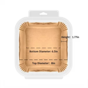 Parchment Paper, OOTDAY 100Pcs Square Air Fryer Liners Disposable, Cooking Non-Stick air fryer accessories, Frying Pan, Oil-proof Air Fryers for 2-4