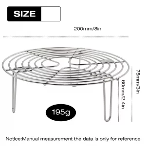 Round Steamer Rack and Cooling Rack,Stainless Steel Pot Trivet, Cooking Rack,Wire Steamer Kettle Rack Holder, Air Fryer Cooking Steamer Rack for Baki