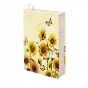 Gomyblomy Sunflower Butterfly Book Covers Washable Book Protector Stretchable Book Cover for Paperbacks Hardcover Textbooks up to 9 x 11, Office Supp