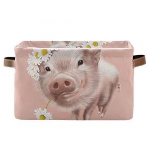 Foldable Storage Basket, Large Collapsible Organizer Storage Bin Cube Toys Storage Boxes with Handles for Bathroom Kids Nursery Closet Storage (1 Pac