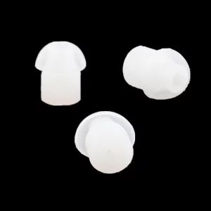 Lsgoodcare Replacement Mushroom Earbud Ear Tips White Compatible with Motorola Kenwood Midland Two Way Radio Coil Tube Audio Kits - Transparent Acous