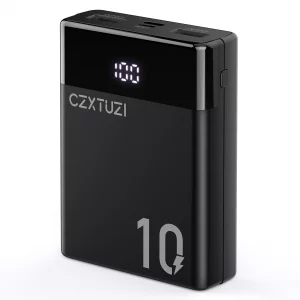 CZXTUZI Pocket Size 10000mAh Heated Vest Battery Pack,5V 2A Heated Jacket Power Bank,LCD Display Portable Charger for Heated Seat,Heated Pants,Heated