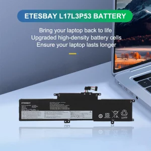 ETESBAY L17L3P53 Laptop Battery Replacement for Lenovo ThinkPad L380 Yoga L390 Series Notebook L17M3P55 L17C3P53 01AV481 01AV482 01AV483 SB10K97626 S