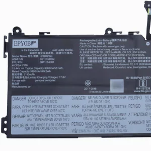 EPYOBW L21D4PG3 Laptop Battery 51Wh 3305mAh 4-Cell 15.44V Compatible with Lenovo 13w Yoga 82S1 82S2 / 13w Yoga Gen 2 82YR 82YS Series L21M4PG3 5B11F5