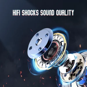 Xmenha Blue True Wireless Earbuds with Mic Microphone Bluetooth 5.3 TWS Wireless Gaming Earbuds Low Latency Blue Tooth Ear Buds in Ear Headphones Blu