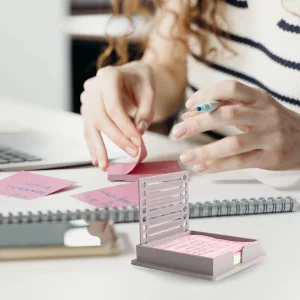 Sticky Note Stencil,Post It Stencil,2025 New Sticky Note Holder with for 3x3 Notes, Ideal for to-Do Lists, Office, and School Use (Black-1PCS)