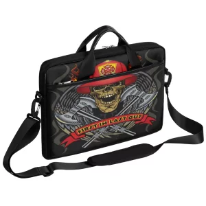 Firefighter Tattoo Laptop Bag Case Shoulder Messenger Carrying Bag 13 14 15 Inch Waterproof Computer Sleeve Cover Compatible with MacBook/Notebook/HP