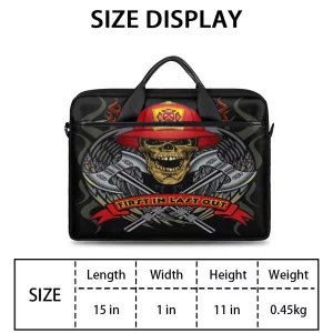Firefighter Tattoo Laptop Bag Case Shoulder Messenger Carrying Bag 13 14 15 Inch Waterproof Computer Sleeve Cover Compatible with MacBook/Notebook/HP