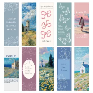 Cosmisun Christian Bookmarks Gifts for Women - 50 Pcs Scripture Bible Verse Book Mark Inspirational Religious Bookmark Page Marker Clip Gift for Bibl