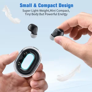 Invisible Tiny Mini Small Earbuds Wireless Bluetooth Low Profile Smallest Micro Discreet Hidden Earbuds for Small Ear Canals Disguised Sleep Ear Buds