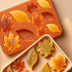 Leaf Silicone Molds Fall Silicone Mold Harvest Cake Pan Autumn Maple Leaf 2 Different Shapes Thanksgiving Fall Theme Mould for Halloween Chocolate Ca