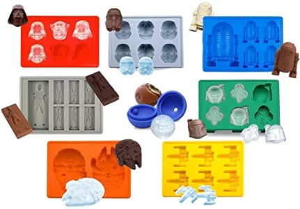 INKU Star wars silicone mold set Star wars ice and chocolate cubes: Stormtrooper, Darth Vader, X-Wing Fighter, Millennium Falcon, R2-D2, Han Solo, Bo