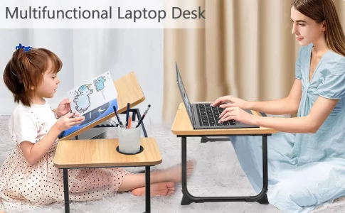 Adjustable Laptop Desk for Bed,Bed Table for Laptops,Laptop Stand for Beds,Lap Desk Foldable Bed Desk for Laptops and Writing,Portable Beds Tray Tabl