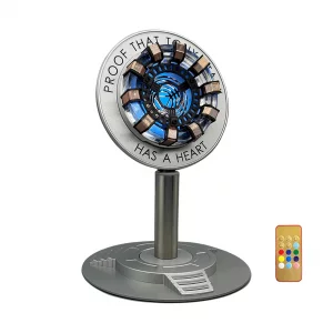Moonacy Arc Reactor Light, Rechargeable Superhero Lamp, Multi-Color Cute Table Decor, Gifts for Him, Has A Heart(Touch/Remote).