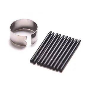 10 pcs Black Standard Pen Nibs for WACOM CTL-471, CTL-671, CTL-472, CTL-672 w/Removal Ring