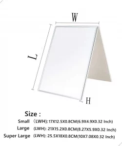 Zcooooool Large Portable Super HD Mirror - Multi Stand Angle Hand Free/Handheld/Tabletop Foldable 10x7 Inch