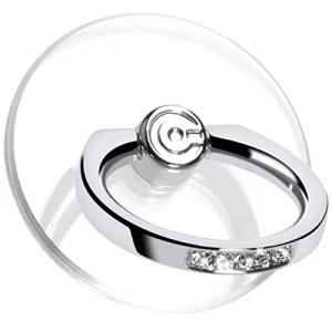 Transparent Phone Ring Holder Grip - EI Sonador Clear Cell Phone Ring Stand Holder Finger Grip Kickstand 360 Rotation, Compatible with Most of Phone