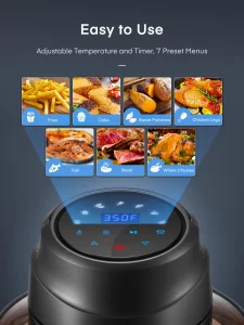 Air Fryer Lid for Instant Pot 6Qt/8Qt, 7 in 1 with LED Touchscreen, Turn Your Pressure Cooker Into in Seconds, Air Fryer Accessories and Recipe Cookb