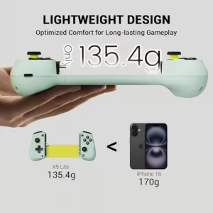 GameSir X5 Lite Mobile Gaming Controller for Android, iPhone 15/iPhone 16 Series, iPad Mini 6/7(USB-C), Type-C Phone Controller with Hall Effect Stic