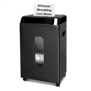Wingwise 58dB Quiet P-4 Cross-Cut Paper Shredder for Home & Office Use | Fast 8-Sheet Feeding, 4 Gal Bin (LITE)
