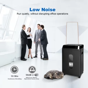 Wingwise 58dB Quiet P-4 Cross-Cut Paper Shredder for Home & Office Use | Fast 8-Sheet Feeding, 4 Gal Bin (LITE)