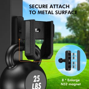 welvath Magnetic Golf Cart Phone Holder, Rotatable Phone Mount Holder Compatible with iPhone/Galaxy/Smartphones, Golf Cart Accessories for EZGO Club 