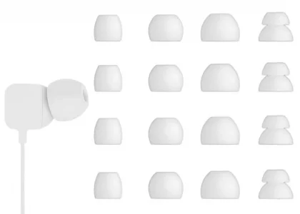 A-Focus (8 Pairs) for Beats Flex Ear Tips Set - L/M/S/Double Flange 4 Size Replacement Soft Silicone Ear Buds Tips Covers Compatible with Beats X/Pow