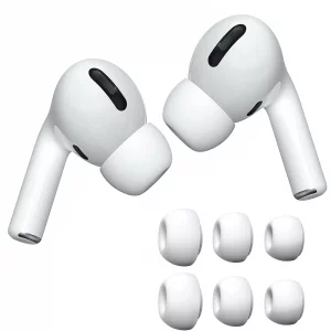 Acediar AirPods Pro Replacement Ear Tips [3 Pairs] for AirPods Pro1,2, Silicon Earbuds Tips with Noise Reduction Hole, Fit in The Charging Case (Size