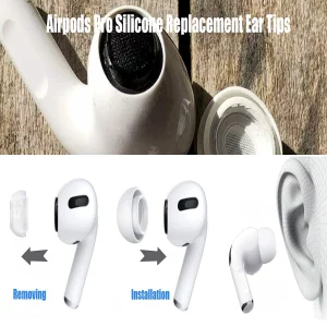 Acediar AirPods Pro Replacement Ear Tips [3 Pairs] for AirPods Pro1,2, Silicon Earbuds Tips with Noise Reduction Hole, Fit in The Charging Case (Size