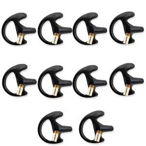 Lsgoodcare 10Pcs Replacement Earmold Earbud Right Ear Piece Compatible for Motorola Kenwood Midland Two Way Radio Acoustic Coil Tube Earpiece - Silic