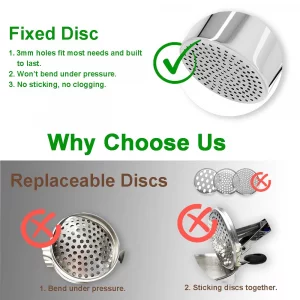 LunaCozy Large Potato Ricer, Heavy Duty Stainless Steel Potato Ricer and Masher, Press and Mash Kitchen Gadget for Potatoes and Vegetables