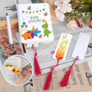 21Pcs Sublimation Notebook and Pen Set,A6 100 Pages Sublimation Blank Journal Notebook with 10Pcs Sublimation Ballpoint Pens and Double-Sided Bookmar