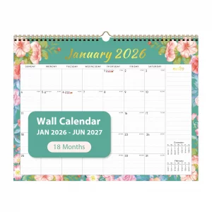2026 Wall Calendar, Monthly Wall Calendars, Jan 2026 - Jun 2027, Desk Planner (8.5