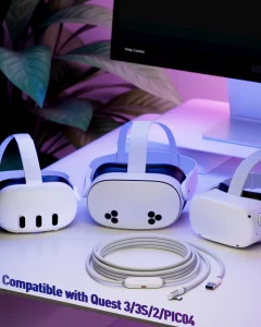 Maxonar VR Charging Link Cable 16FT (Next-Gen Chip) Compatible with Meta Quest 3S/Quest 3/Oculus Quest 2/Pico 4 Accessories and PC/SteamVR, Awesome G