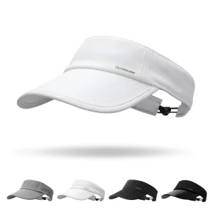 OnWander Sport Sun Visor Hat for Women and Men,Lightweight Cooling Sweatband Hat for Golf,Running,Tennis, Moisture-Wicking & Quick-Dry & Foldable Whi