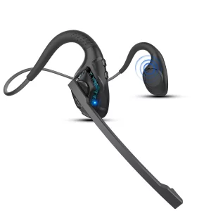 iDIGMALL Bluetooth 5.3 Headset with Microphone, Open Ear Headphones w/Noise Cancelling Mic for Phone PC Computer Laptop, Lightweight & Comfortable Wi