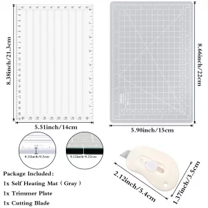 BAOFALI 3Pcs/Set Quick Trimmer for Foil and Paper with Blade Craft Foil Paper Cutters; Easy Sentiment Strips Trimming Tools with Inches and Metric Me