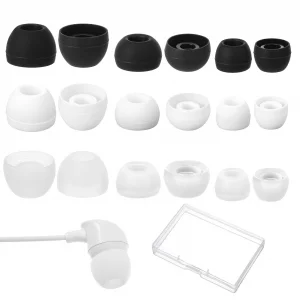 Classicseali 18Pairs Ear Buds Replacement Tip,Ear Bud Tips, 3 Sizes of Silicone Earbud Covers, Soft and Flexible, Suitable for Most Headphone Brands,