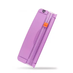 ZEQUAN Small Purple A4 Paper Trimmer, Portable Paper Cutter for Label, Origami, Card, Photo, Coupon, Scrapbook, Cardstock, Laminated Paper, and Craft