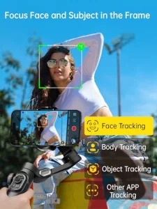 AOCHUAN Phone Gimbal Stabilizer 3-Axis Smartphone Foldable Handheld Gimbal for iPhone with Focus Wheel TikTok YouTube Vlog Stabilizer for iPhone16 15