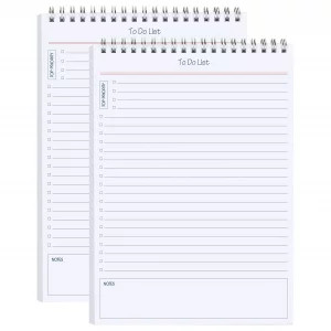 To Do List Notepad Big 2pcs/set - Daily Planner Notepad Undated 50 Sheets Tear Off, 8