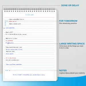 To Do List Notepad Big 2pcs/set - Daily Planner Notepad Undated 50 Sheets Tear Off, 8