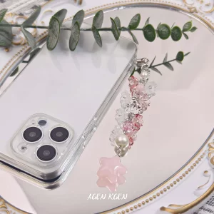 AGEN KGEN Phone Charm Y2K Aesthetic Cute Cell Phone Charms for Women Gir Phone Charm Bag (1 PCS Flowers Star)