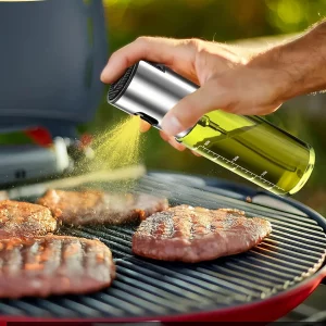 Eavkoar Oil Sprayer for Cooking, 3.38oz/ 100ml Food-grade Premium Olive Oil Dispenser Bottle for Kitchen Gadgets, Air Fryer, Salad, Frying, BBQ (Ligh