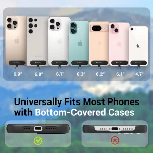 SWITCHEASY 20mm Adjustable Crossbody Phone Strap Compatible with Most Phones, Anti-Theft & Ant-Drop, Hands Free for Phone Lanyard Crossbody with Stra