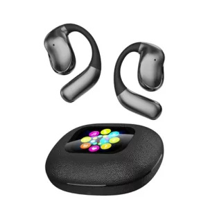 NVAHVA Open Ear Earbuds,Over Ear Headphones with Earhook,Wireless Bluetooth 5.4 Ear Buds,Charging Case with LED Screen,80H Playtime, ENC Mic,Multi-Po