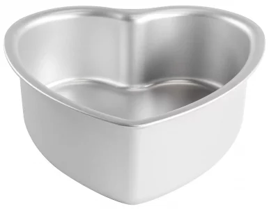 Ksdhotware Anodized Aluminum 8 x 3 Inch Heart Cake Pan, 8 Inch Heart Cake Mold for Birthday, Valentines' Day, Wedding, Party and More