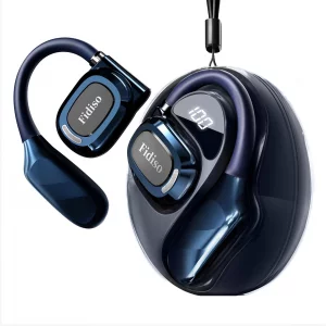Fidiso Over Ear Bud Open Ear Headphones,Upgraded 5.4 Bluetooth Wireless Earbuds with earhooks,30-40H Playtime Ultra-Comfort, Snug Fit, Powerful Sound